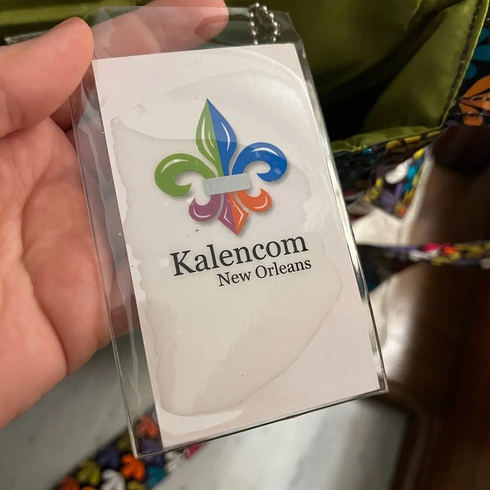 KALENCOM Classic Midi Buckle Diaper Bag‎ Clover Pattern Rainbow Colors Laminated